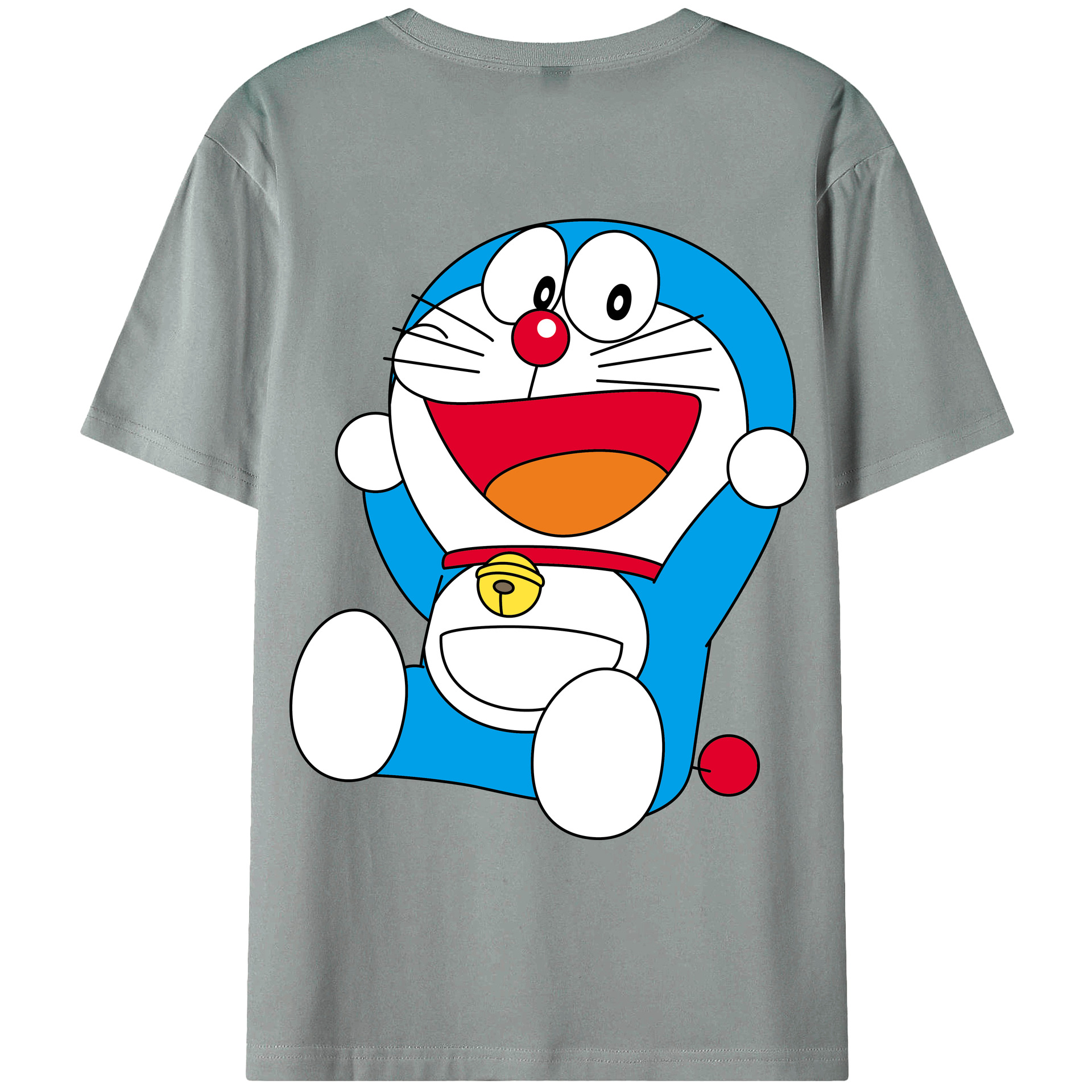 （画像用） ドラえもん Doraemon 綿100％ メンズ半袖Tシャツ（バックプリント） 通気性